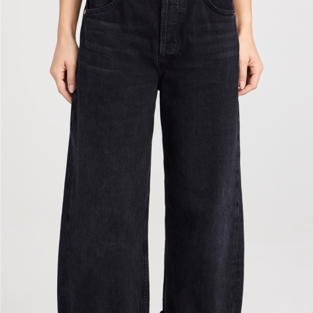 Citizens of Humanity Wide Leg Cuff Black Jean